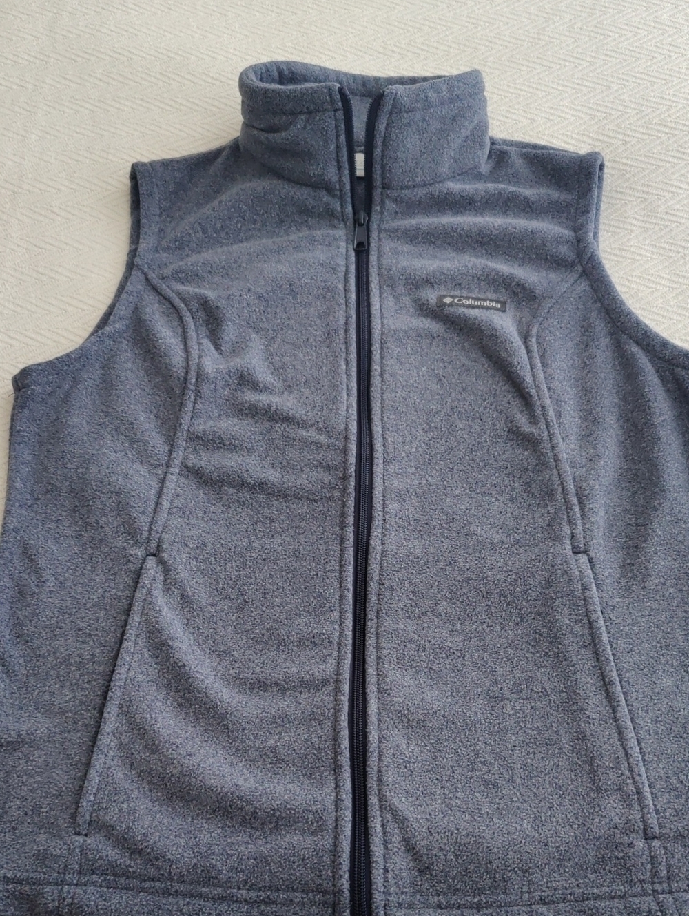 Columbia Fleece Vest L Blue Gray